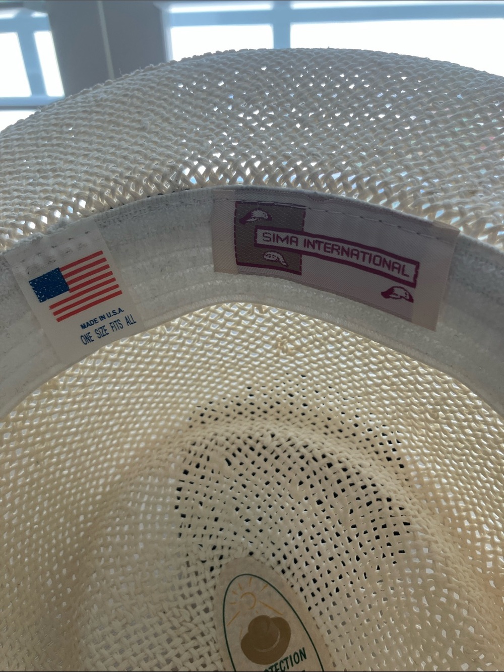 Woven Straw Fedora Hat in Cream with Black Trim - Picture 4 of 5